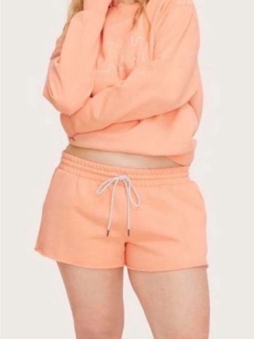 Women's Peach Athletic Drawstring Shorts